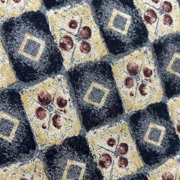 Lamberti Made In Italy Geometric Silk Necktie - Picture 2 of 5